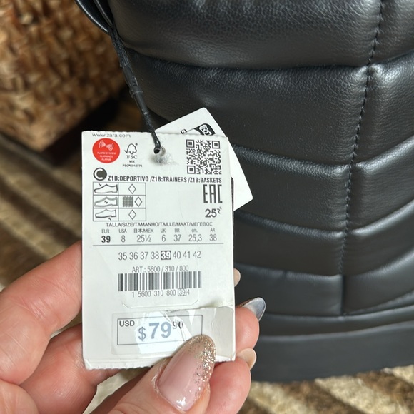 Zara black snow winter boots - Picture 6 of 9